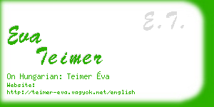 eva teimer business card